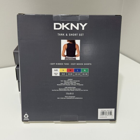 DKNY Tank & Shorts Set Large - Picture 2 of 4